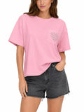 T-shirt Only Rosa Terza Cropped 15343834 /Romance Rose ONLY 