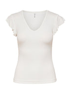T-shirt Only Belia Bianco manica corta 15227187 /Cloud Dancer ONLY 