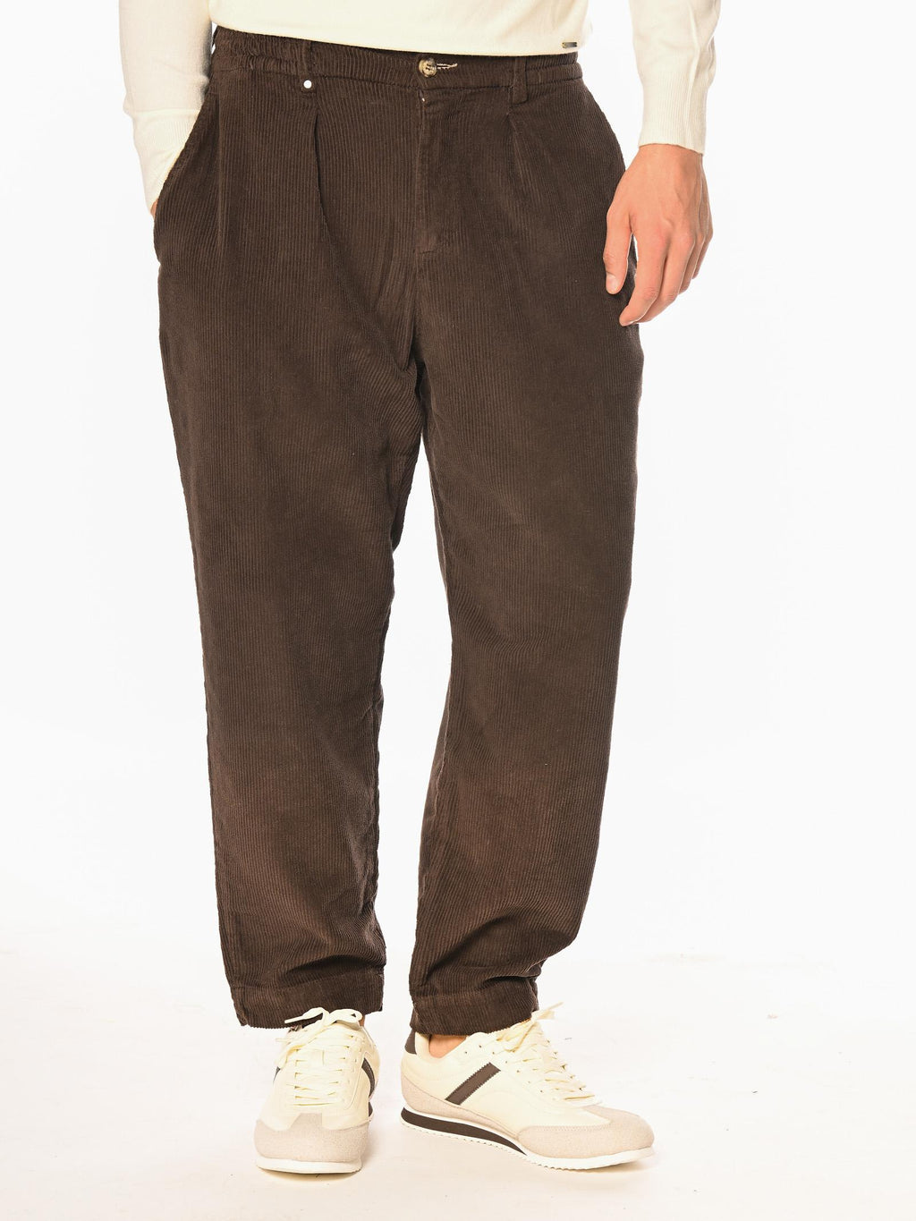 Pantalaccio Block Eleven Marrone in velluto 05BL2580189 CASTAGNO BLOCK ELEVEN 
