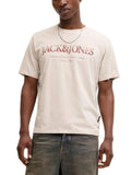 T-shirt Jack & Jones Devin Beige con stampa 12290173 /Moonbeam JACK & JONES 
