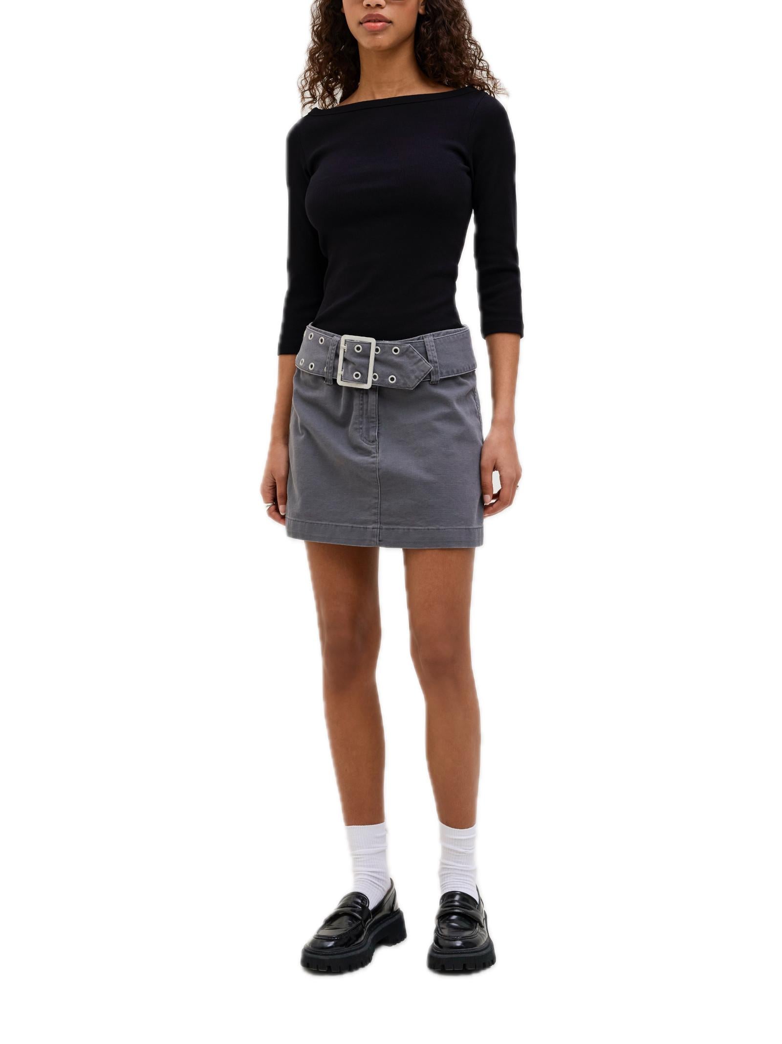 T-shirt JJXX Fifi Nero scollo a barca 12272119 BLACK JJXX 