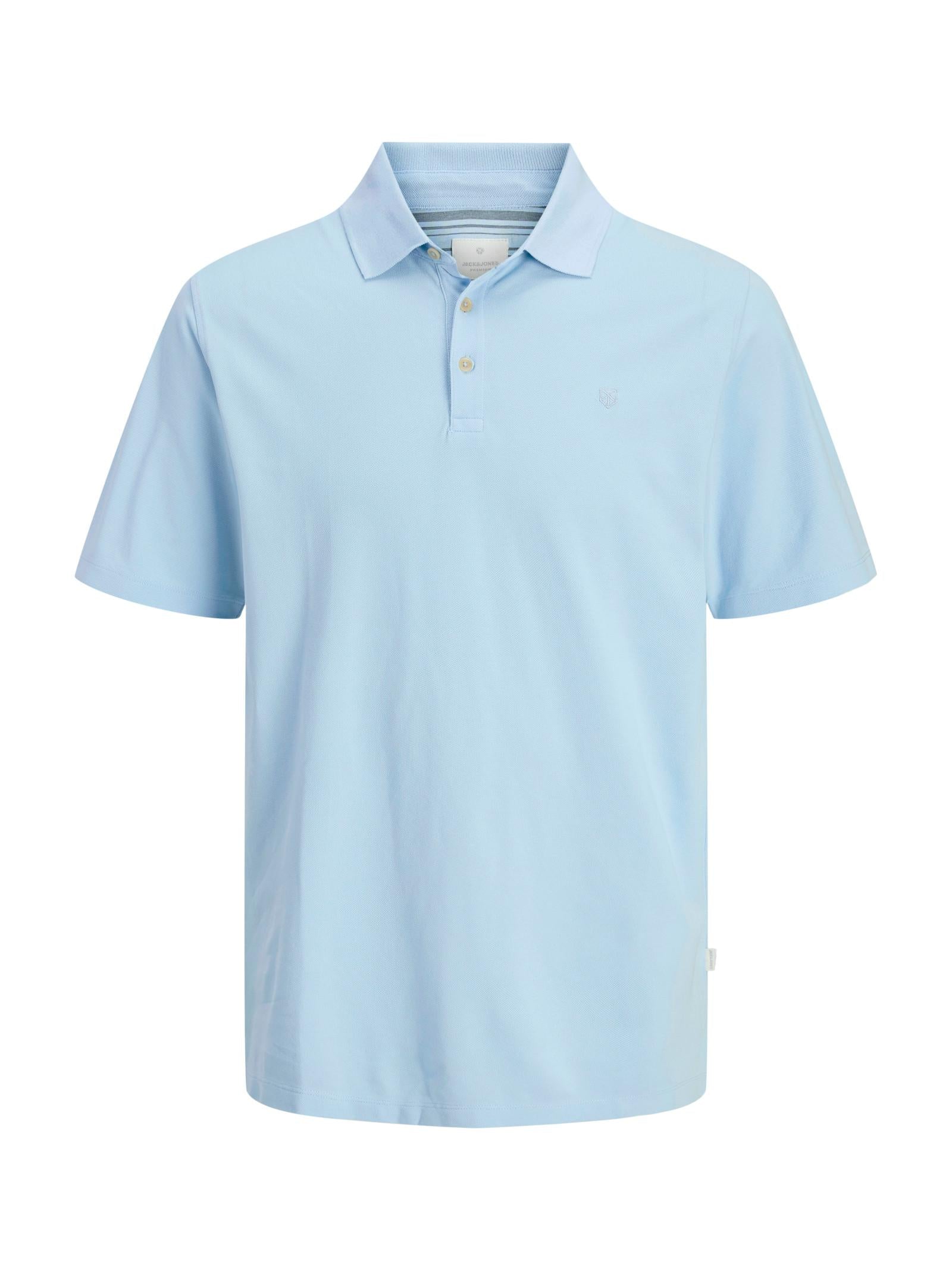 Polo Jack & Jones William Celeste logo ricamato 12257315 /Chambray Blue JACK & JONES 