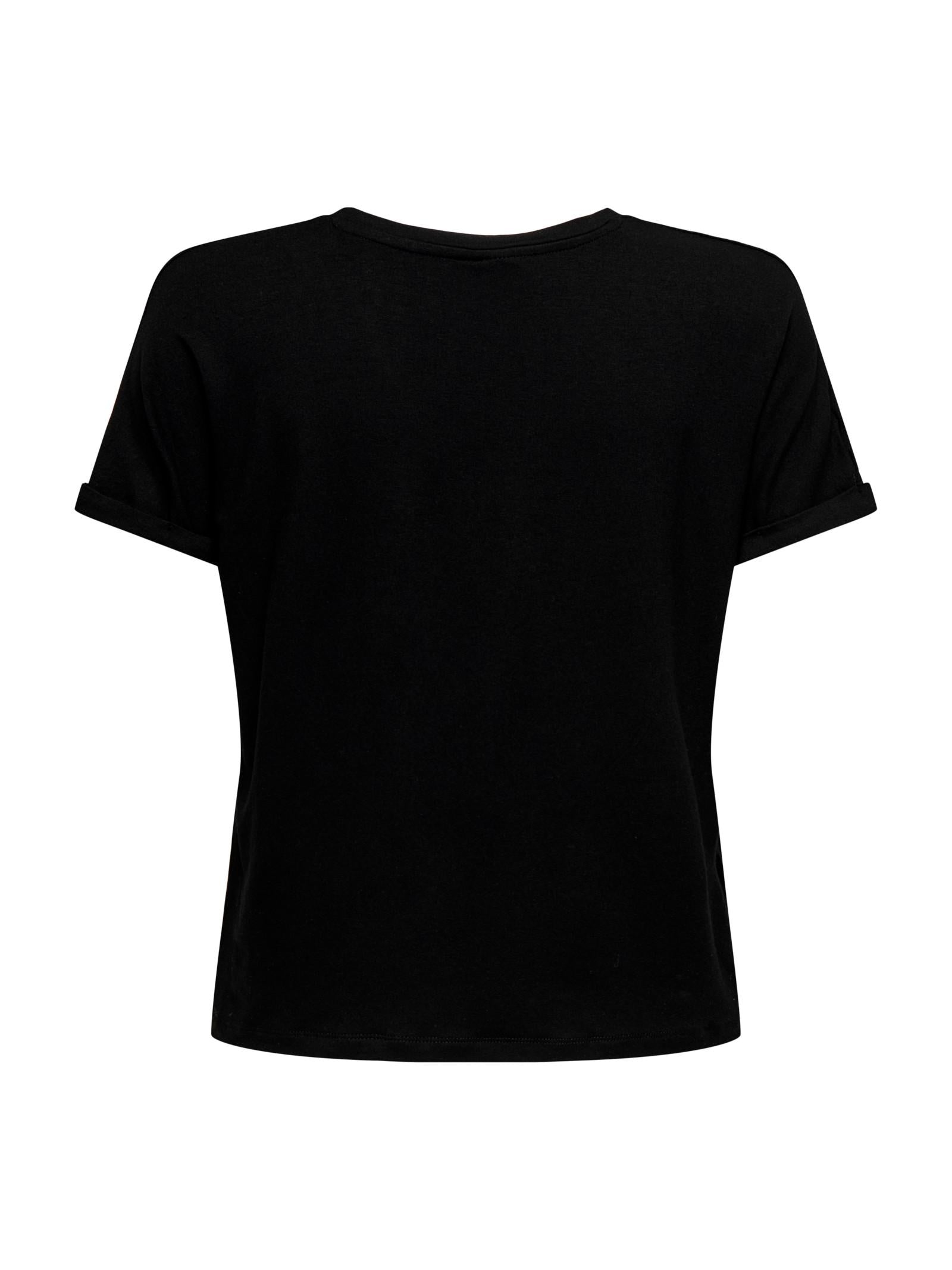 T-shirt JDY Sissy Nero con scollo a V 15364526 /Black JDY 