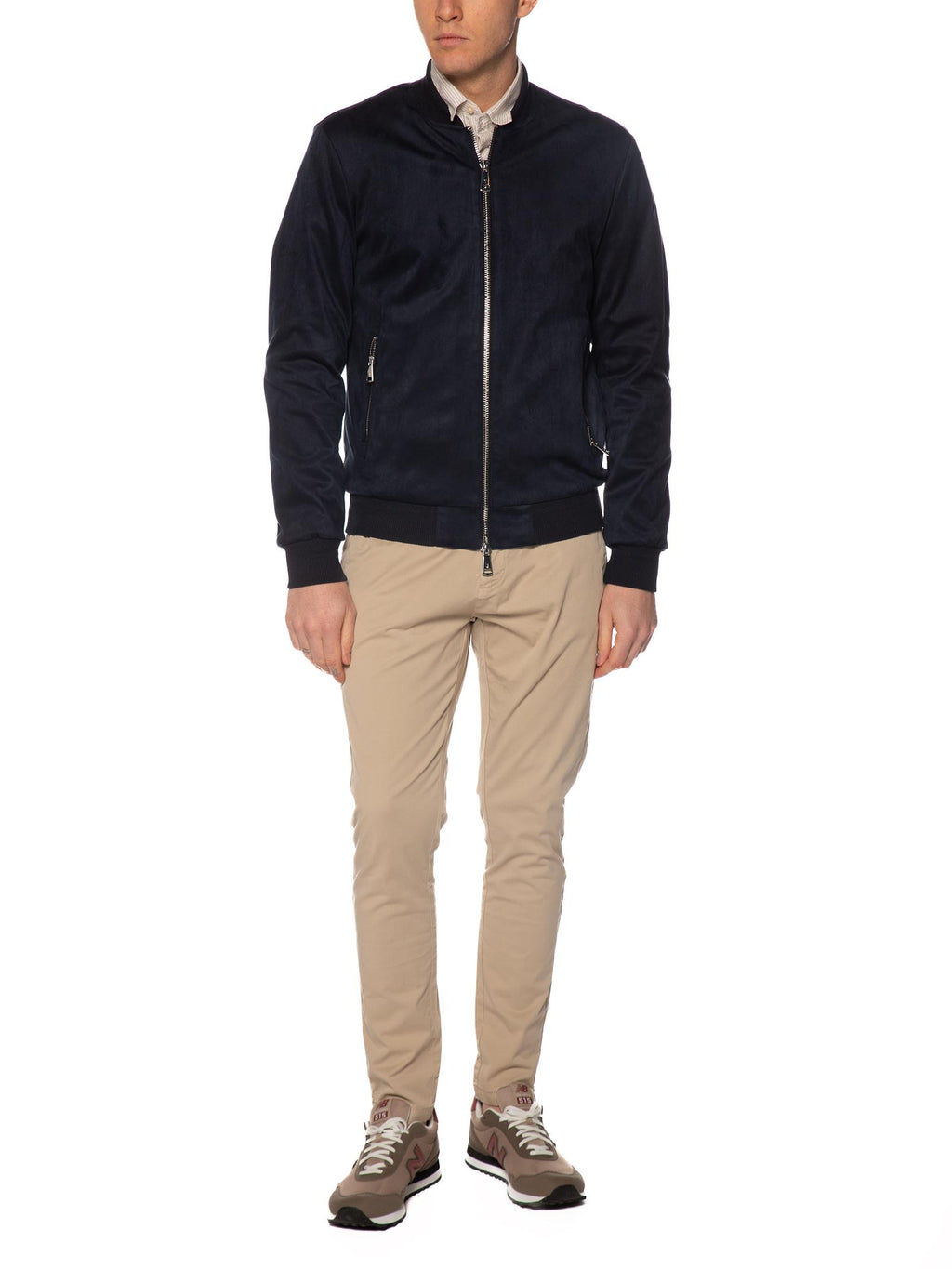 Bomber Gianni Lupo Blu scamosciato GL9730 NAVY GIANNI LUPO 
