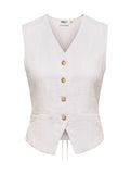 Gilet Only Bianco Lita con scollo a V 15370277 /Bright White ONLY 