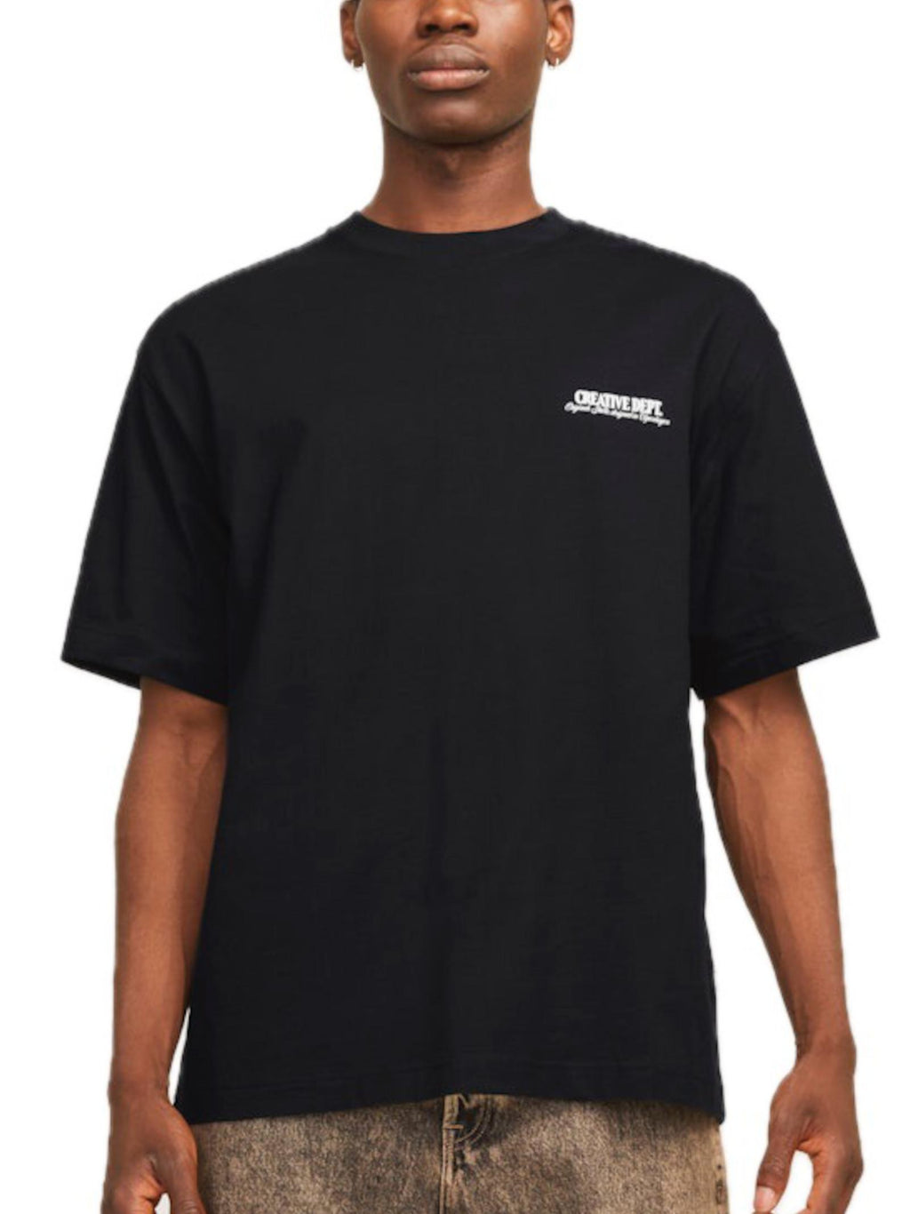 T-shirt JACK & JONES Nero con stampa 12265826 /Black JACK & JONES 