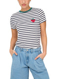T-shirt Only Bianco Eart a righe 15318959 /Strawberry Cloud Dancer ONLY 