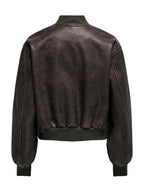 Bomber Only Jane Marrone in ecopelle 15314240 /Chocolate Brown ONLY 
