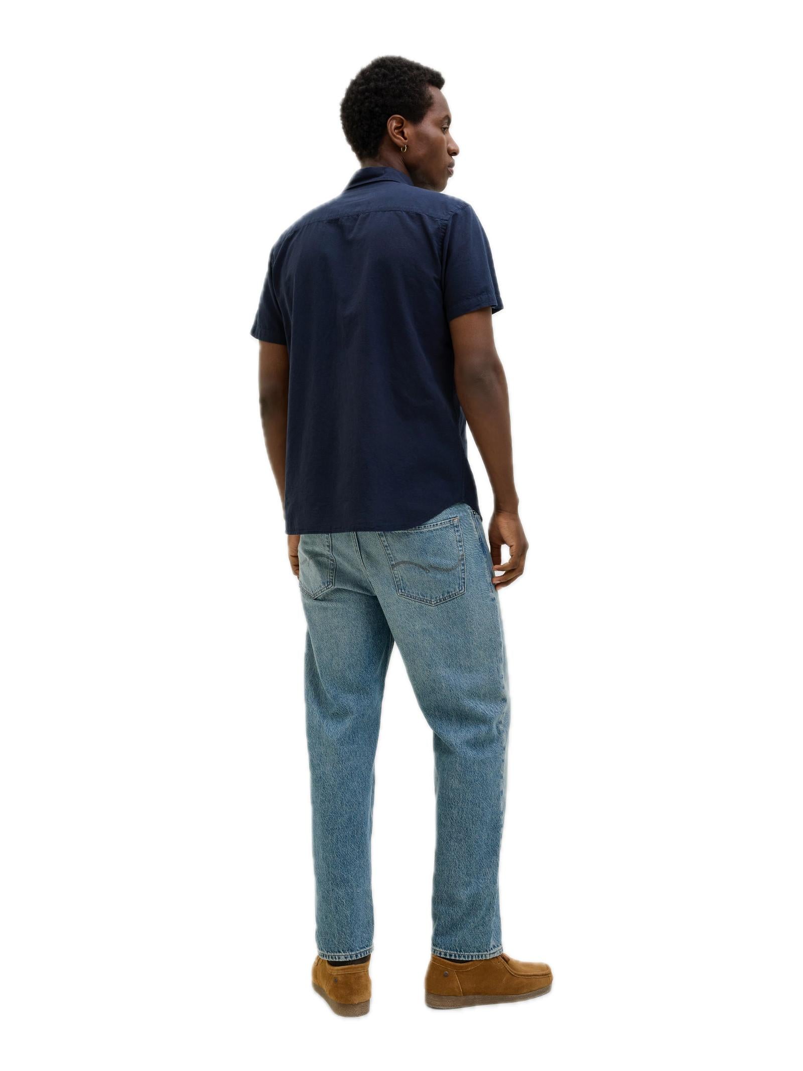 Camicia Jack & Jones Summer Blu manica corta 12276814 /MARITIME BLUE JACK & JONES 