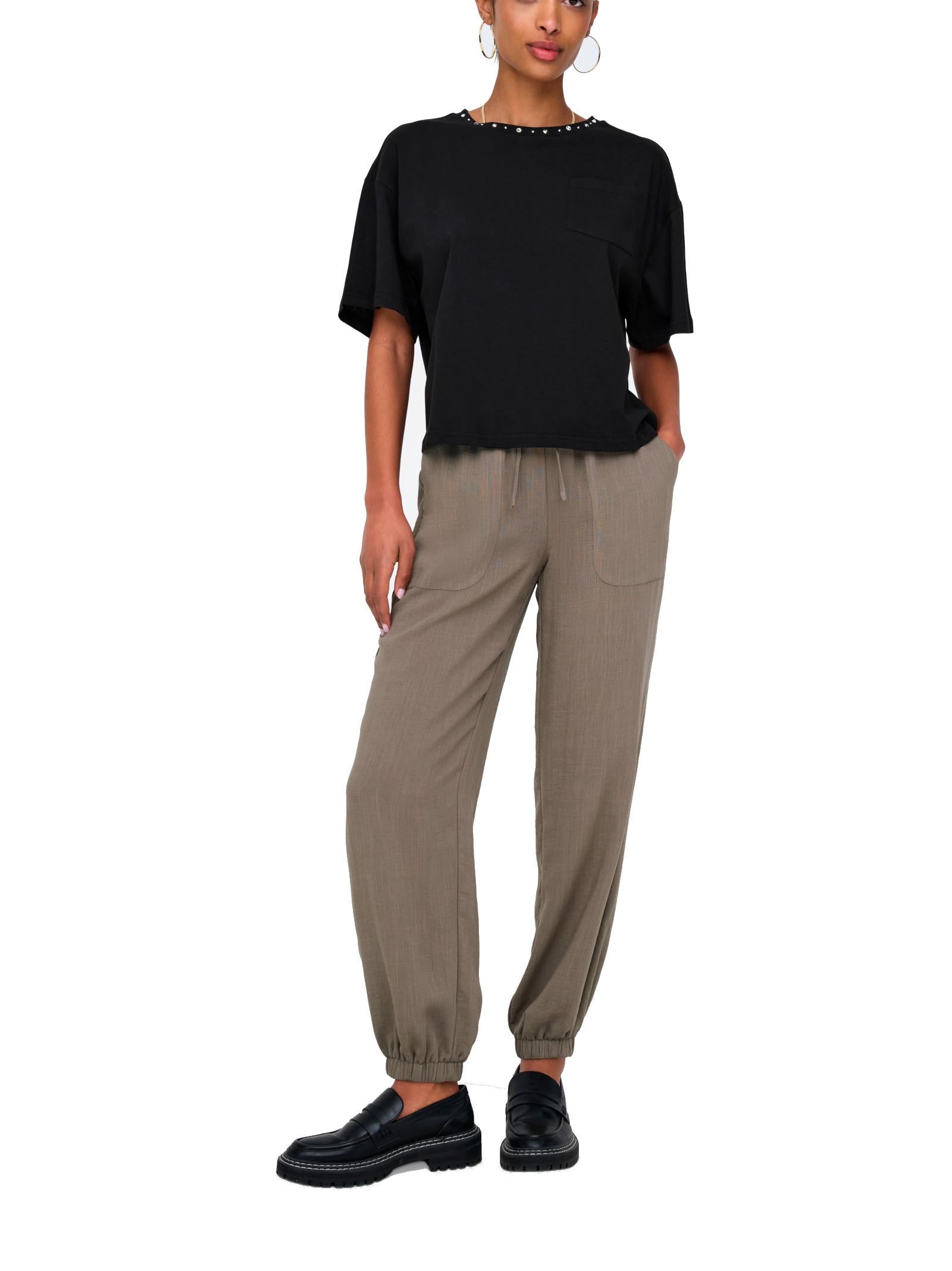 T-shirt Only Nero Terza Cropped 15343834 /Black ONLY 