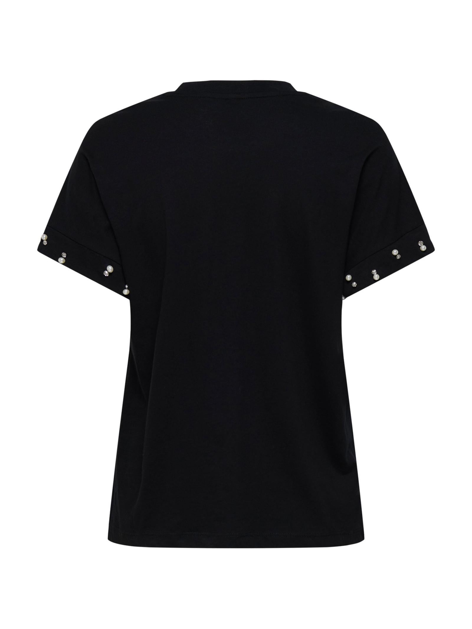 T-shirt Only Olivia Nero strass 15346733 /Black White ONLY 