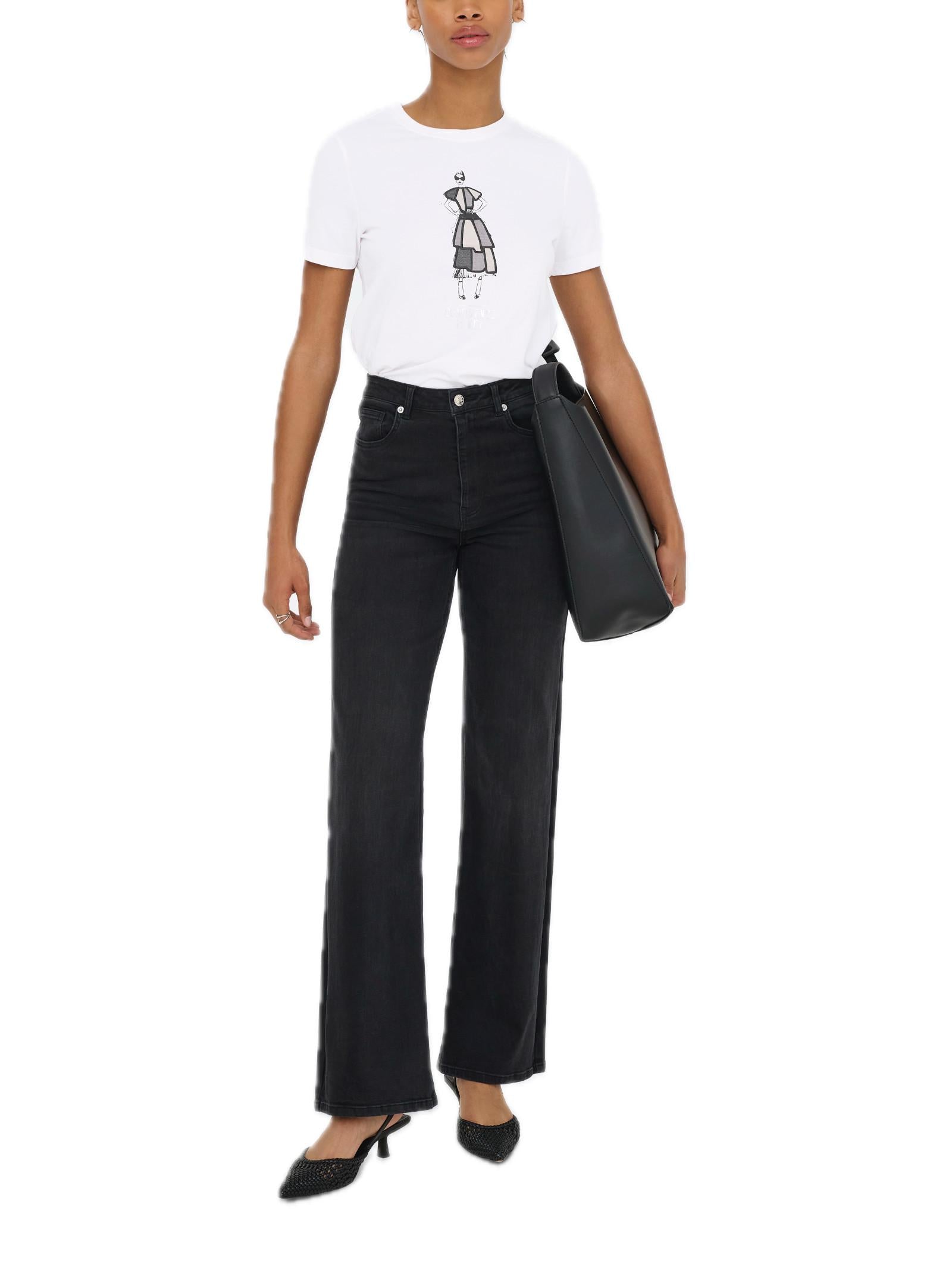 T-shirt Only Emma Bianco con stampa 15329752 /Confidence Bright White ONLY 