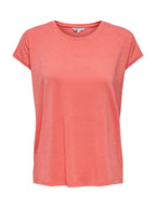 T-shirt Only Corallo Claudia glitter 15318422 /Georgia Peach ONLY 
