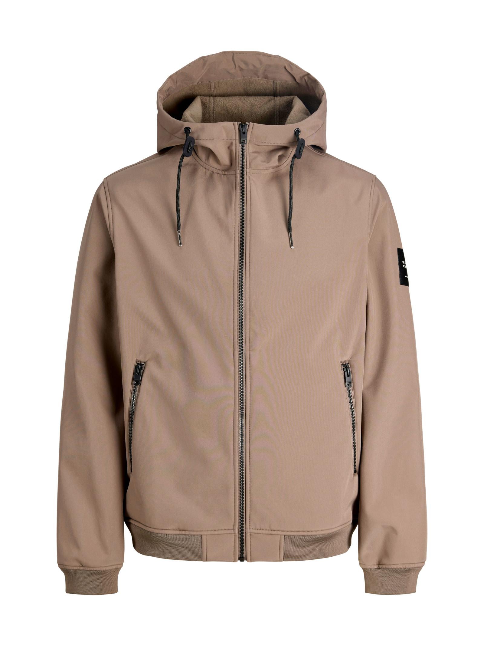 Giubbotto Jack & Jones Basic Fango in Softshell  con cappuccio 12236300 /Falcon JACK & JONES 