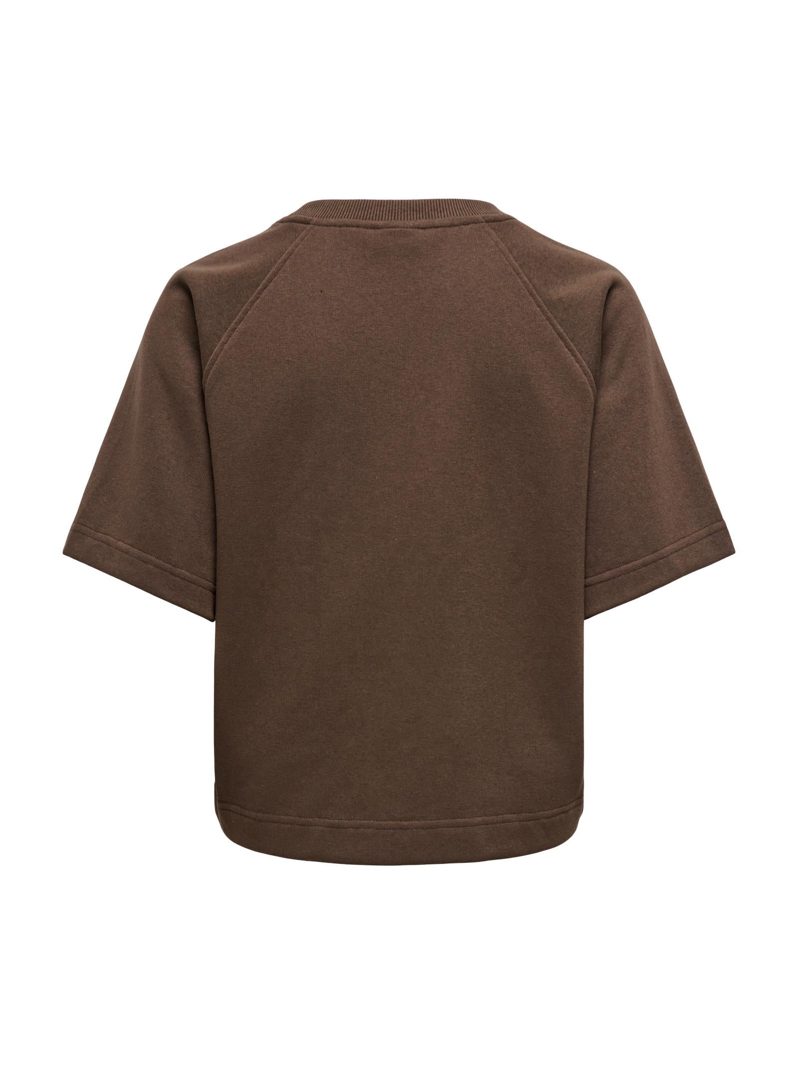 T-shirt Only Ofelia Marrone in tessuto felpato 15377588 /Bracken ONLY 