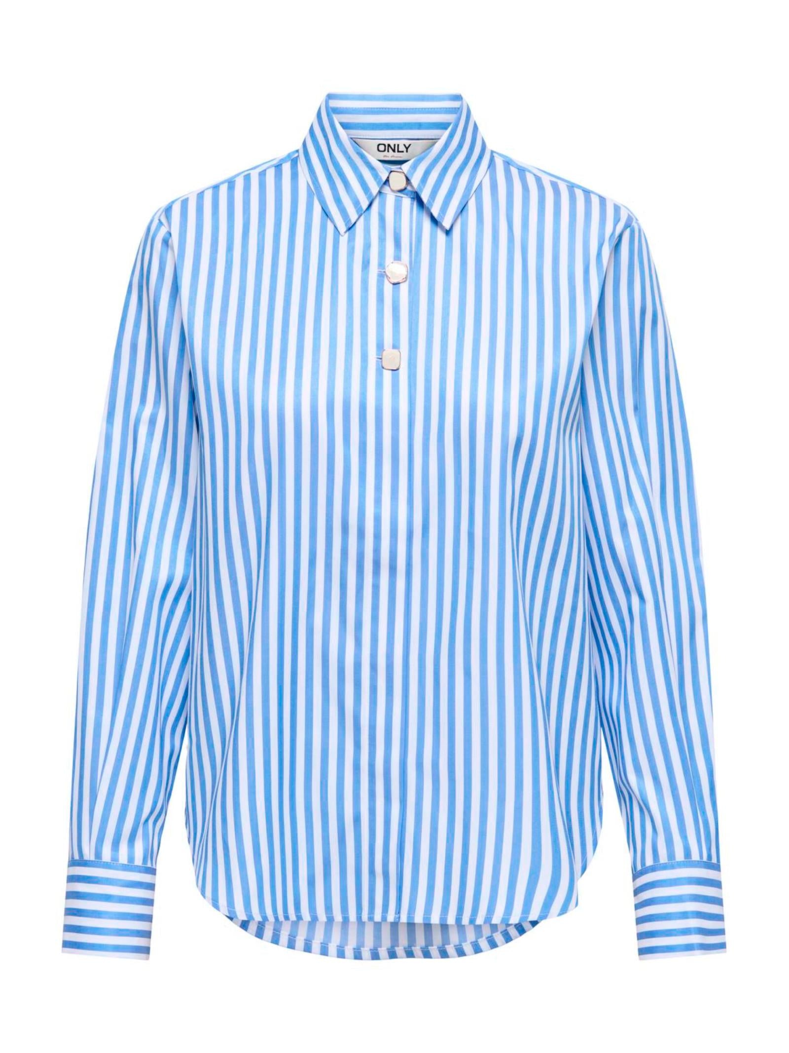 Camicia Only Lyra Bianco celeste con bottoni 15369914 /Provence ONLY 