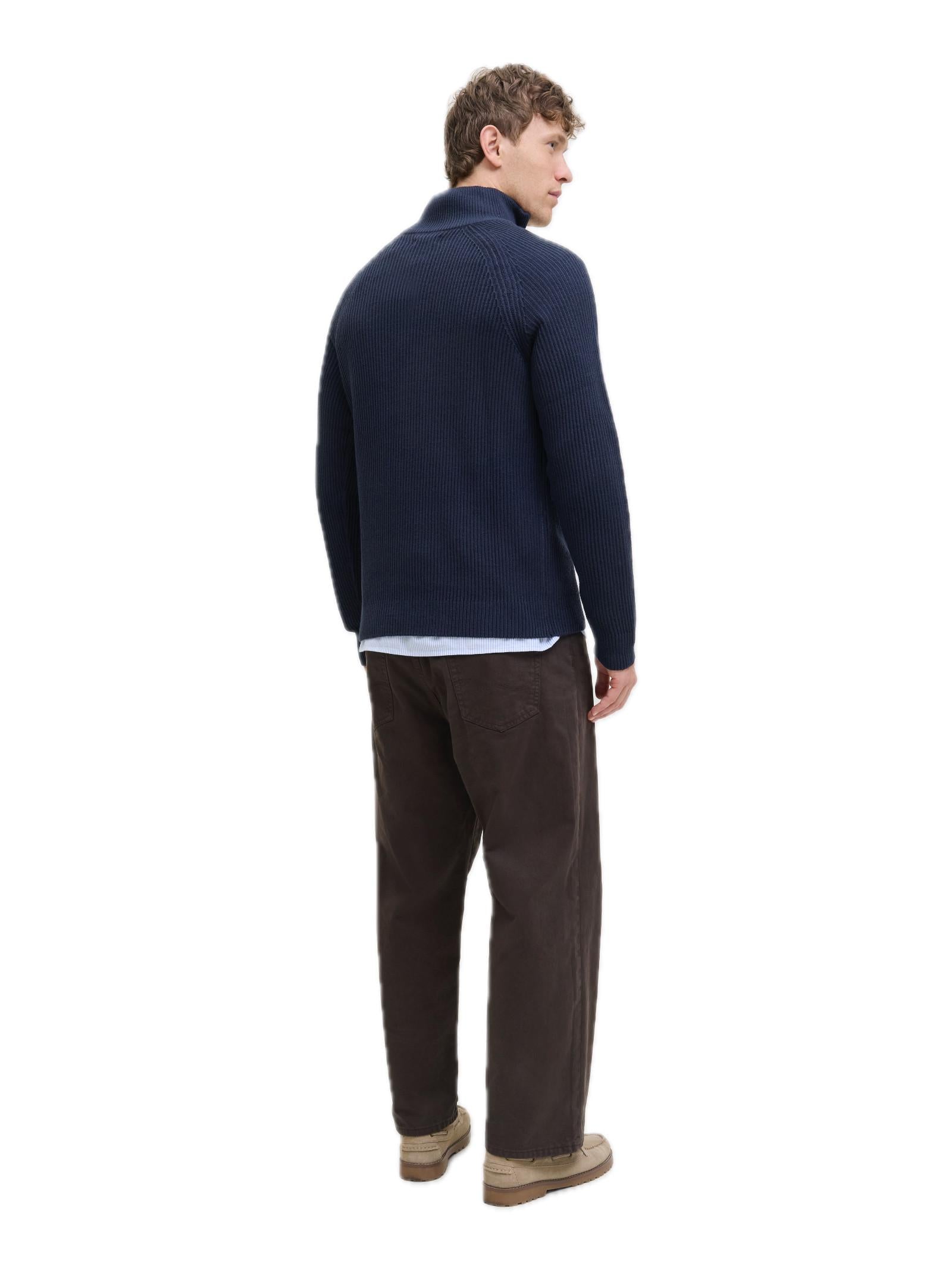Maglia Jack & Jones Pannel Blu con mezza zip 12278919 /Sky Captain JACK & JONES 