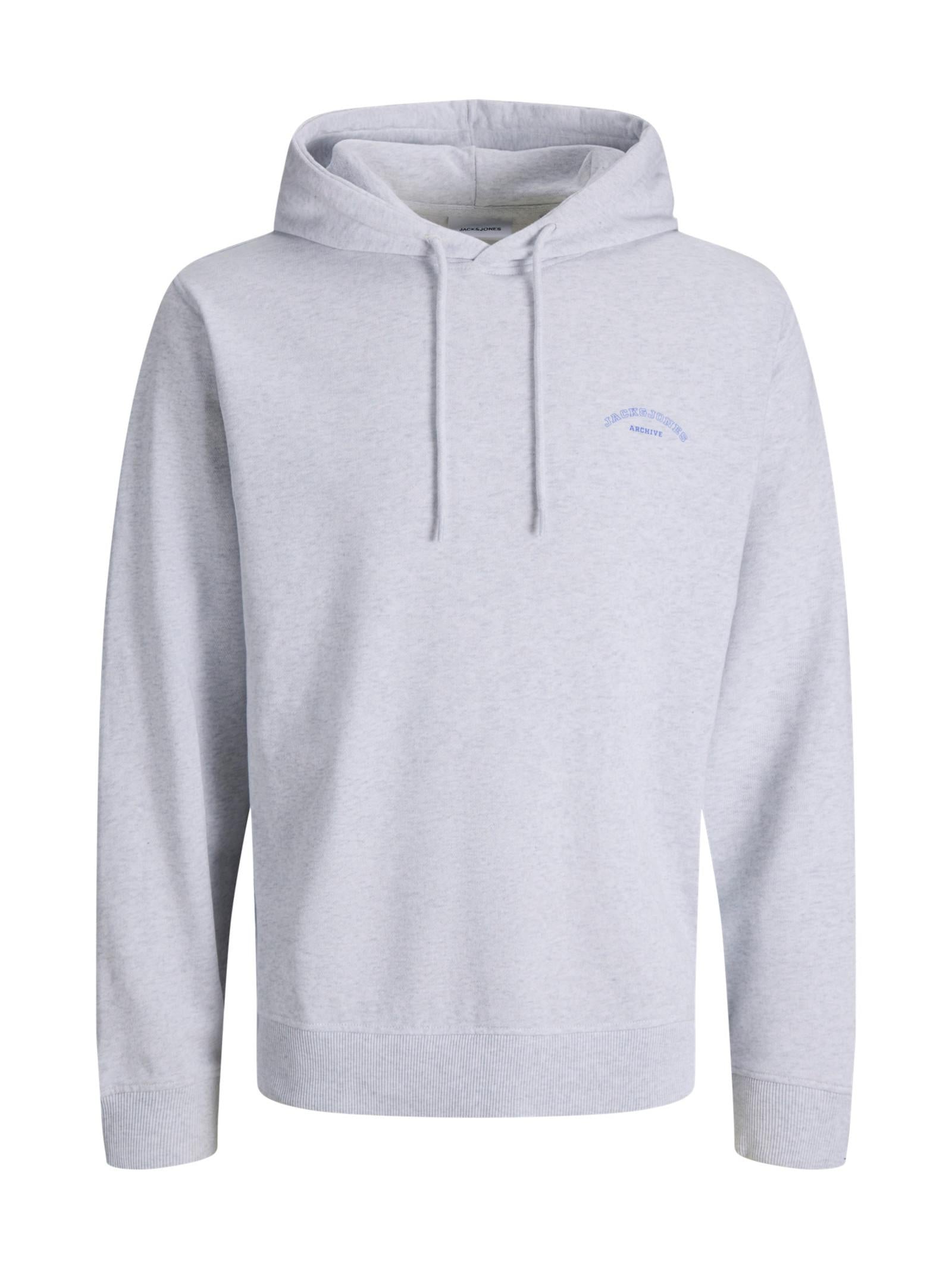 Felpa Jack & Jones Nero College Grigio con cappuccio 12288362 /White Melange JACK & JONES 