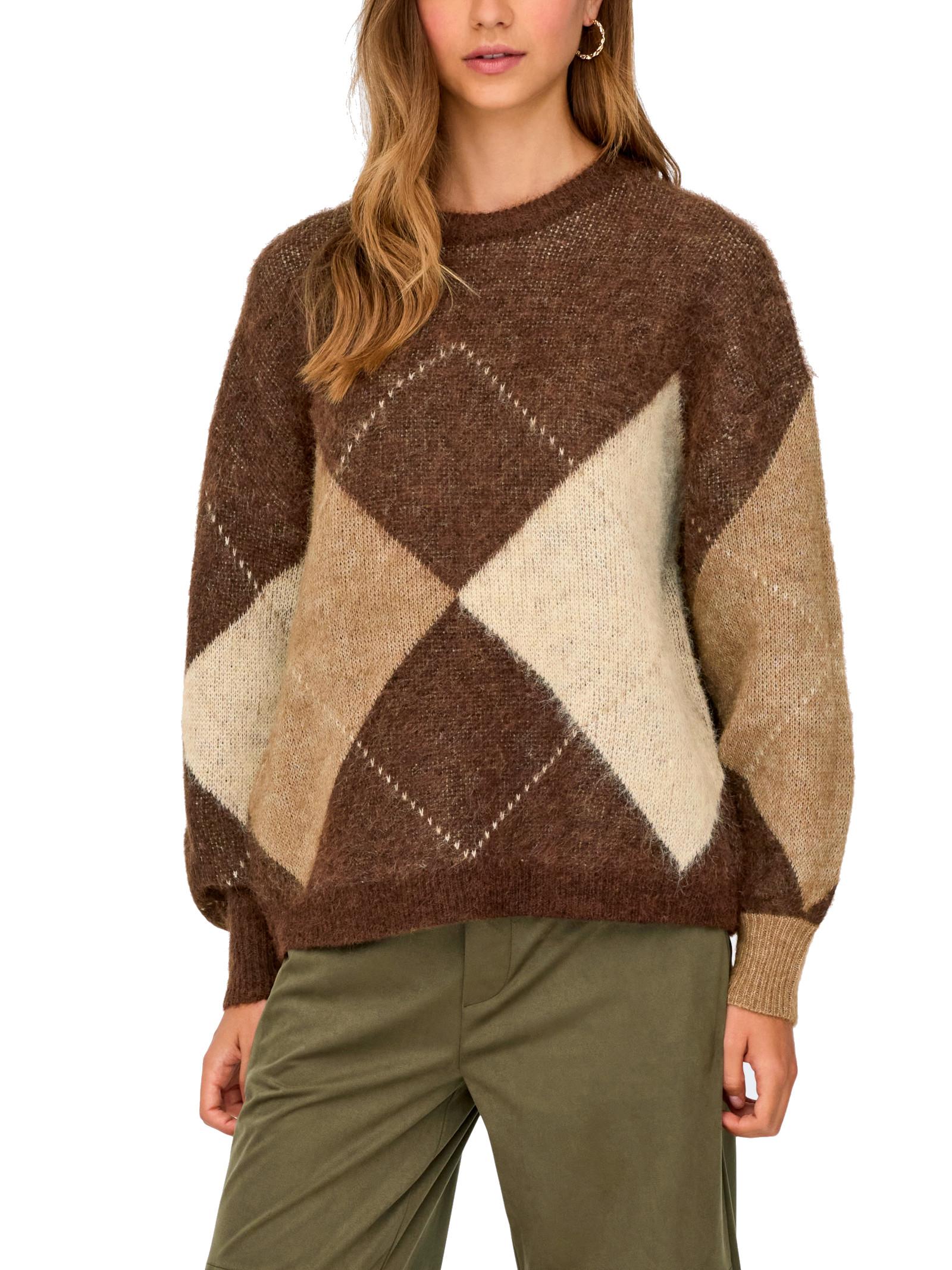 Maglia Only Noeme Marrone fantasia 15353226 /Chestnut ONLY 