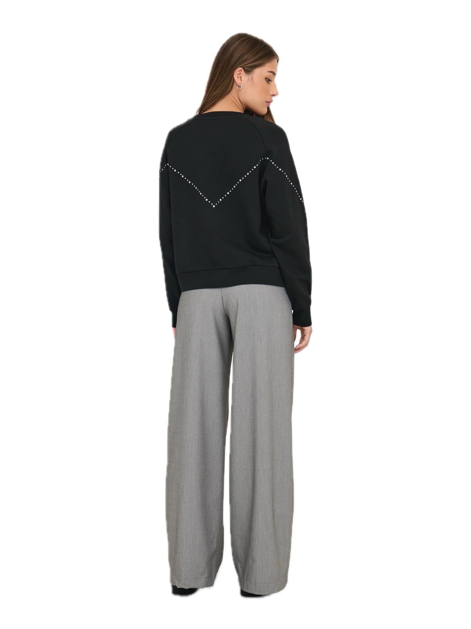 Felpa Jacqueline De Yong Nero girocollo 15352914 /Black JDY 