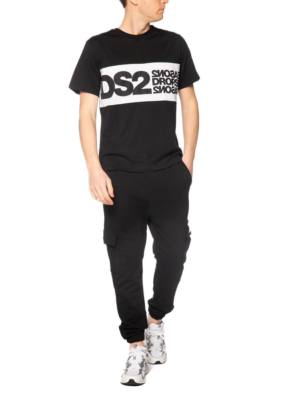 T-shirt DS2 Nero con maxi stampa SS26214 NERO DS2 