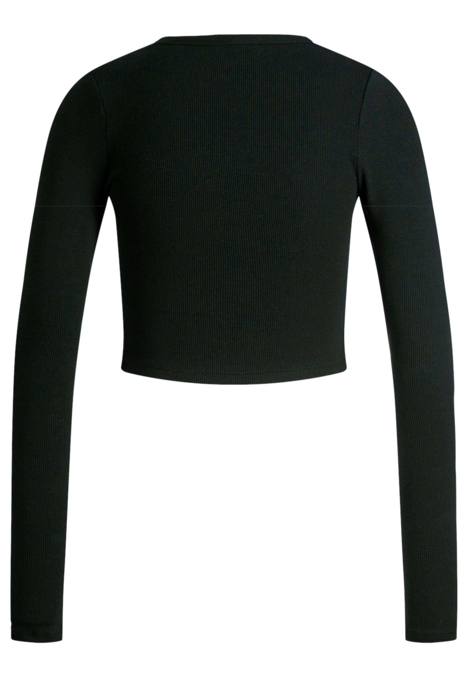 T-shirt JJXX Feline Nero manica lunga