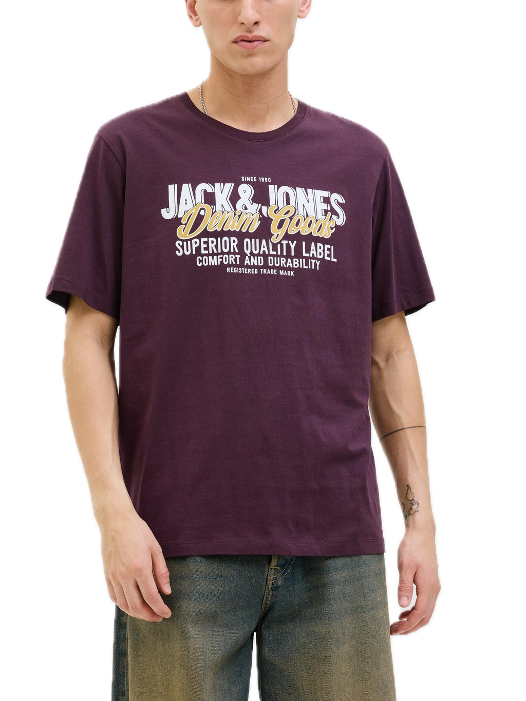 T-shirt Jack & Jones Logo Vinaccia girocollo 12279535 /Plum Perfect JACK & JONES 