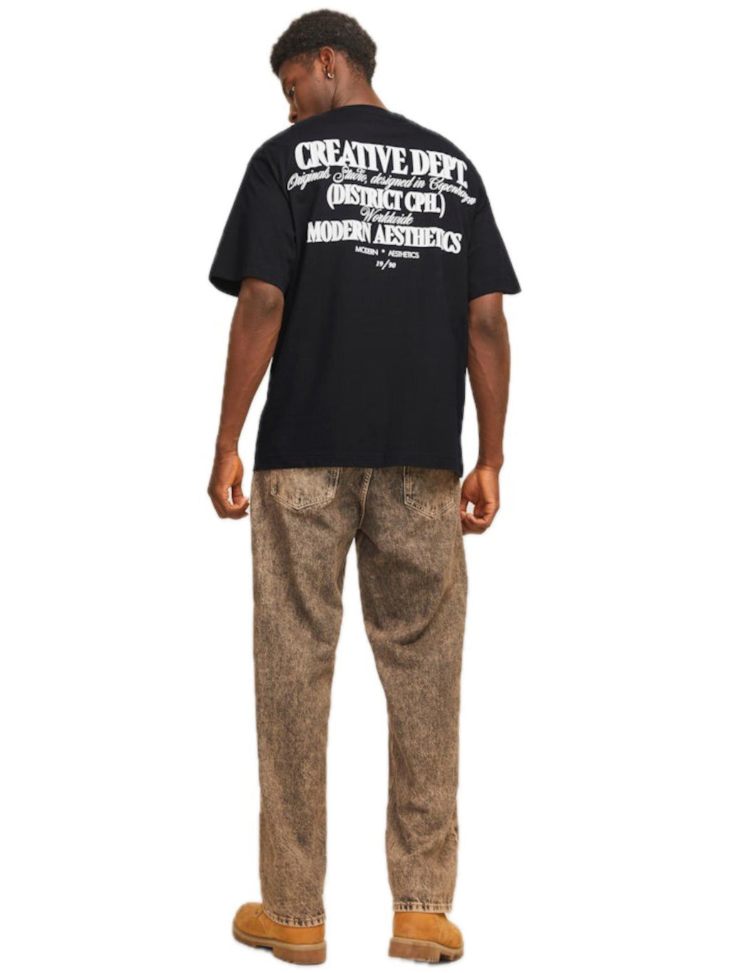 T-shirt JACK & JONES Nero con stampa 12265826 /Black JACK & JONES 