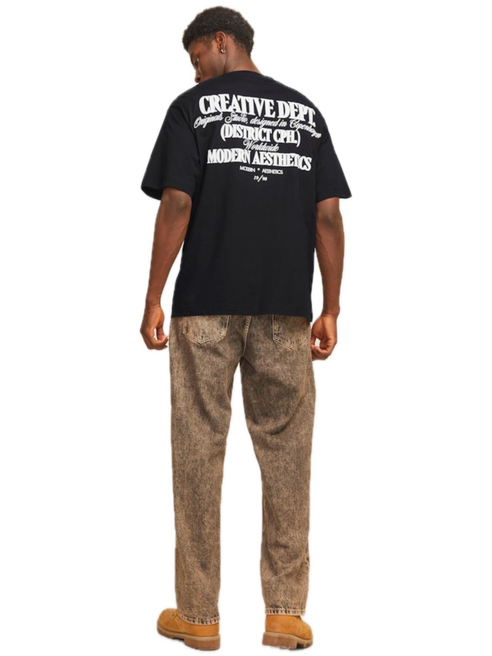 T-shirt JACK & JONES Nero con stampa 12265826 /Black JACK & JONES 