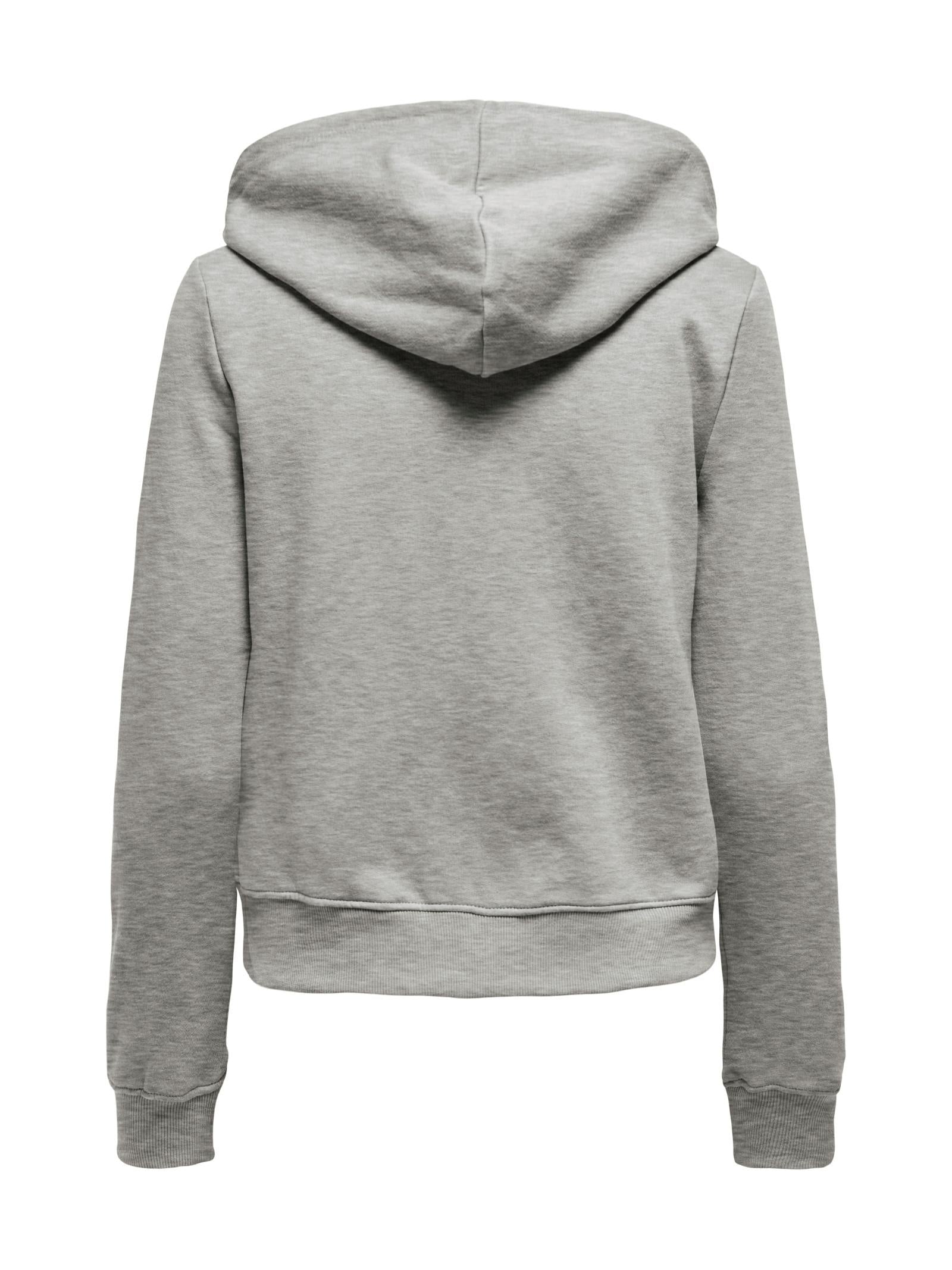 Felpa Only Best Grigio con cappuccio e zip 15360869 /Light Grey Melange ONLY 