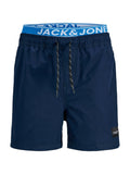 Costume Jack & Jones Maui Arancio da bambino con fascia elasticizzata 12273848 /Navy Blazer JACK & JONES JUNIOR 