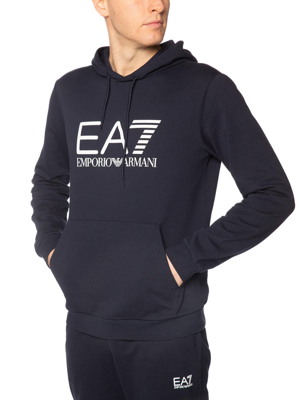 Felpa Emporio Armani Blu con cappuccio 7M001413 UB102 EA7 