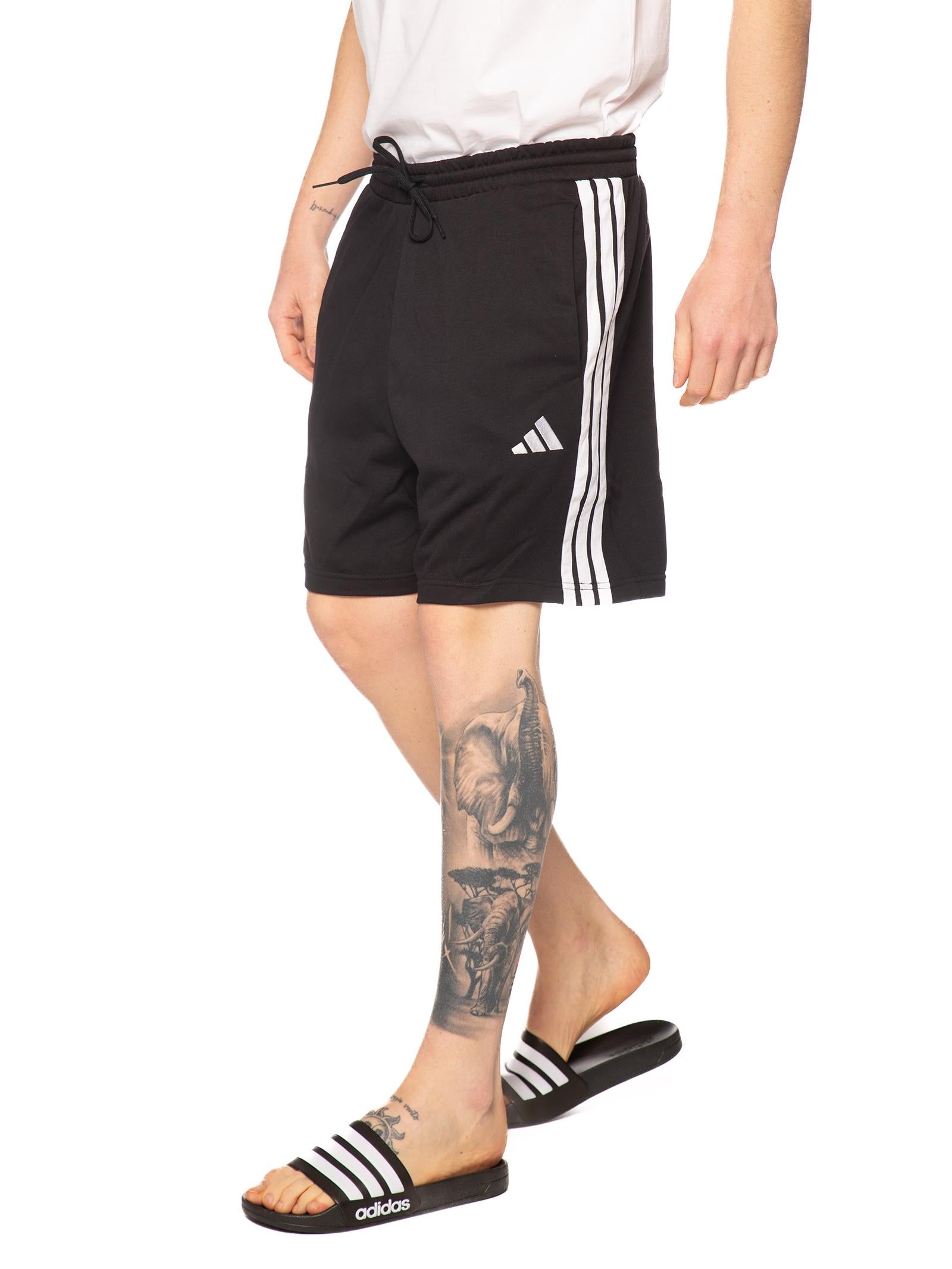 Bermuda Adidas Nero in felpa JE6414 NERO ADIDAS 