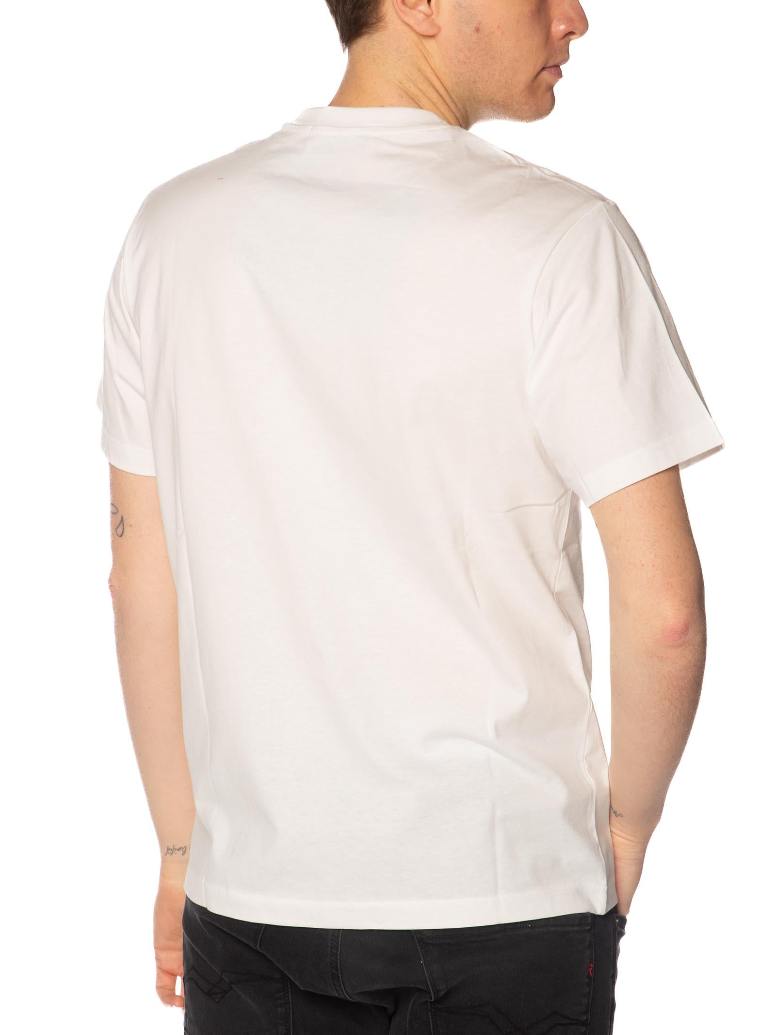 T-shirt Replay Bianco arancio stampa M3550 011 REPLAY 
