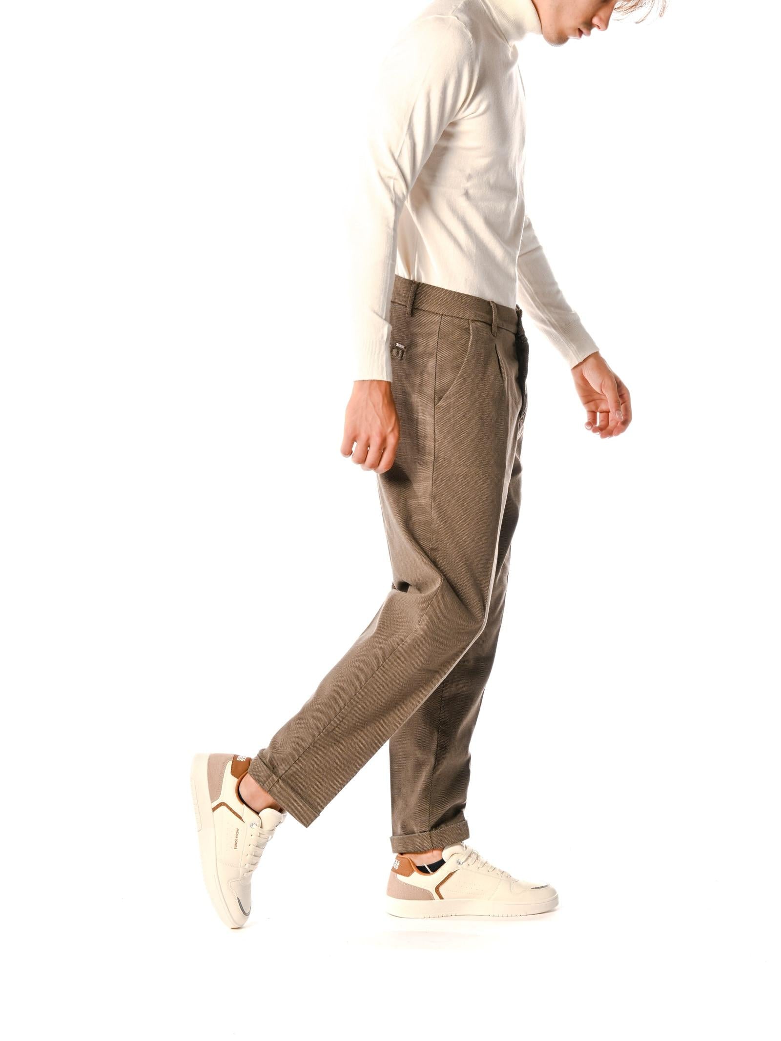 Chino Gianni Lupo Cognac Valentine operato GN21781 COGNAC GIANNI LUPO 