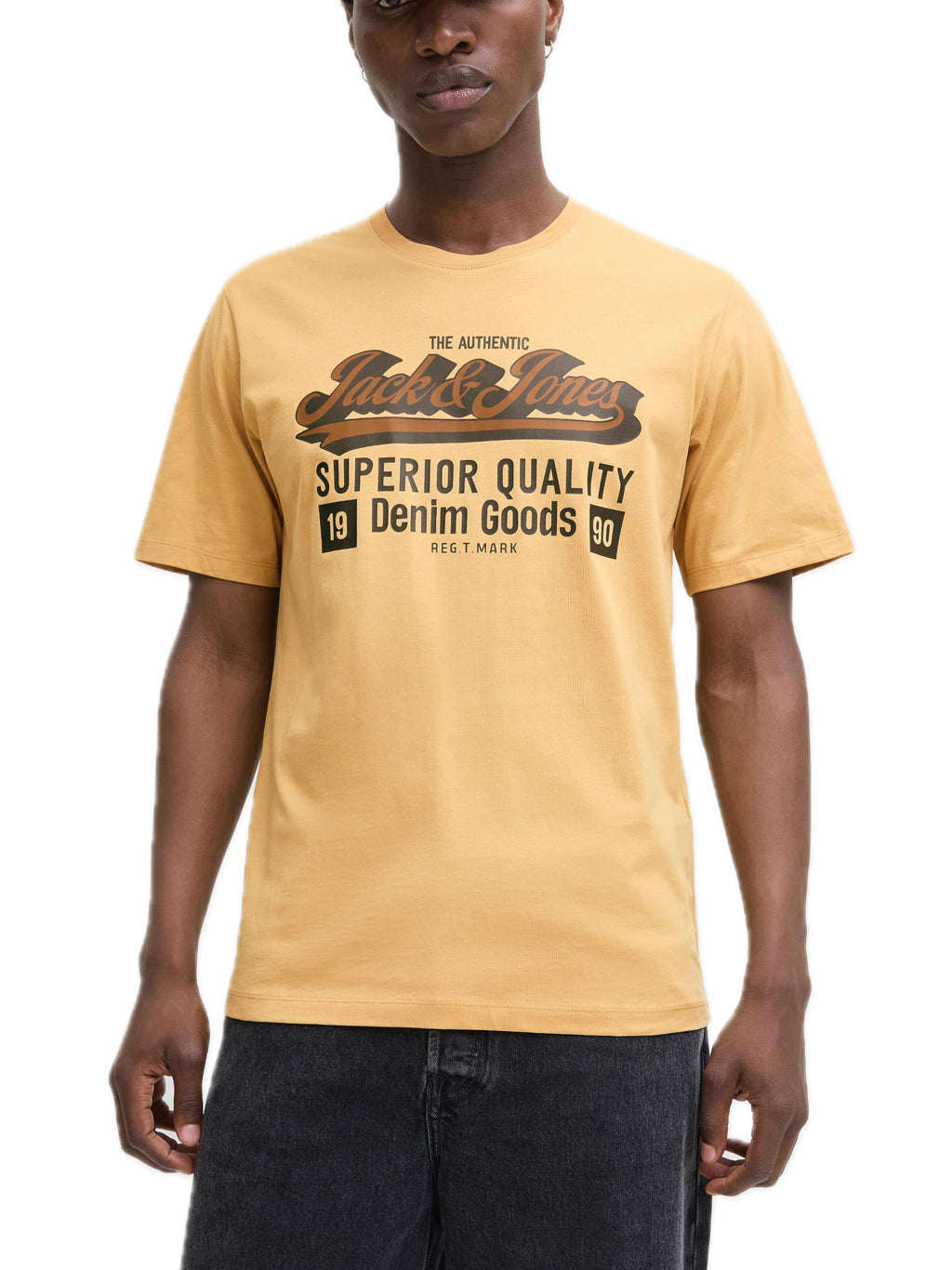 T-shirt Jack & Jones Logo Senape girocollo 12279535 /Curry JACK & JONES 