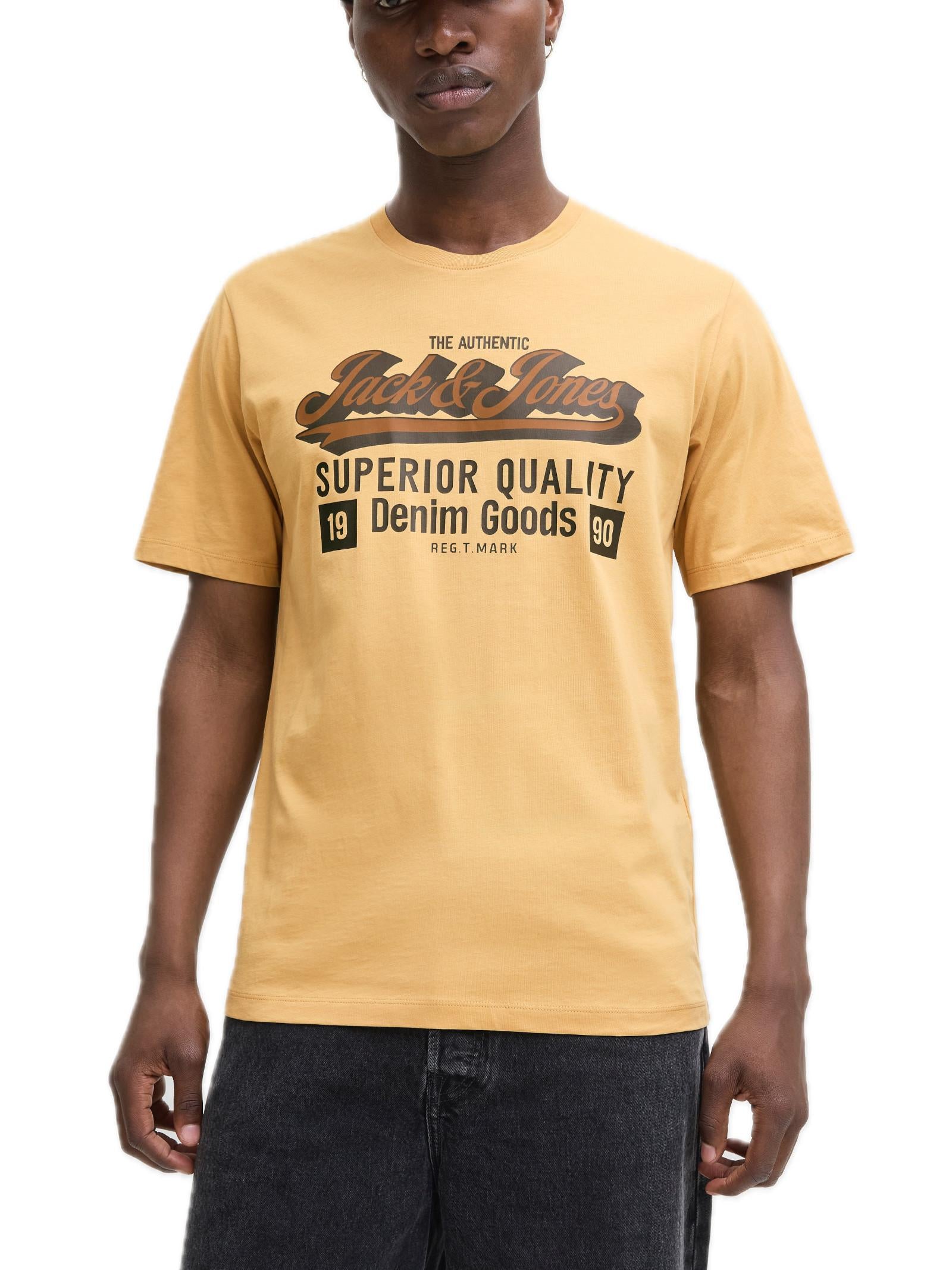 T-shirt Jack & Jones Logo Senape girocollo 12279535 /Curry JACK & JONES 