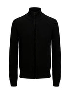 Cardigan in maglia Jack & Jones Pannel Nero a coste 12278920 /Black JACK & JONES 