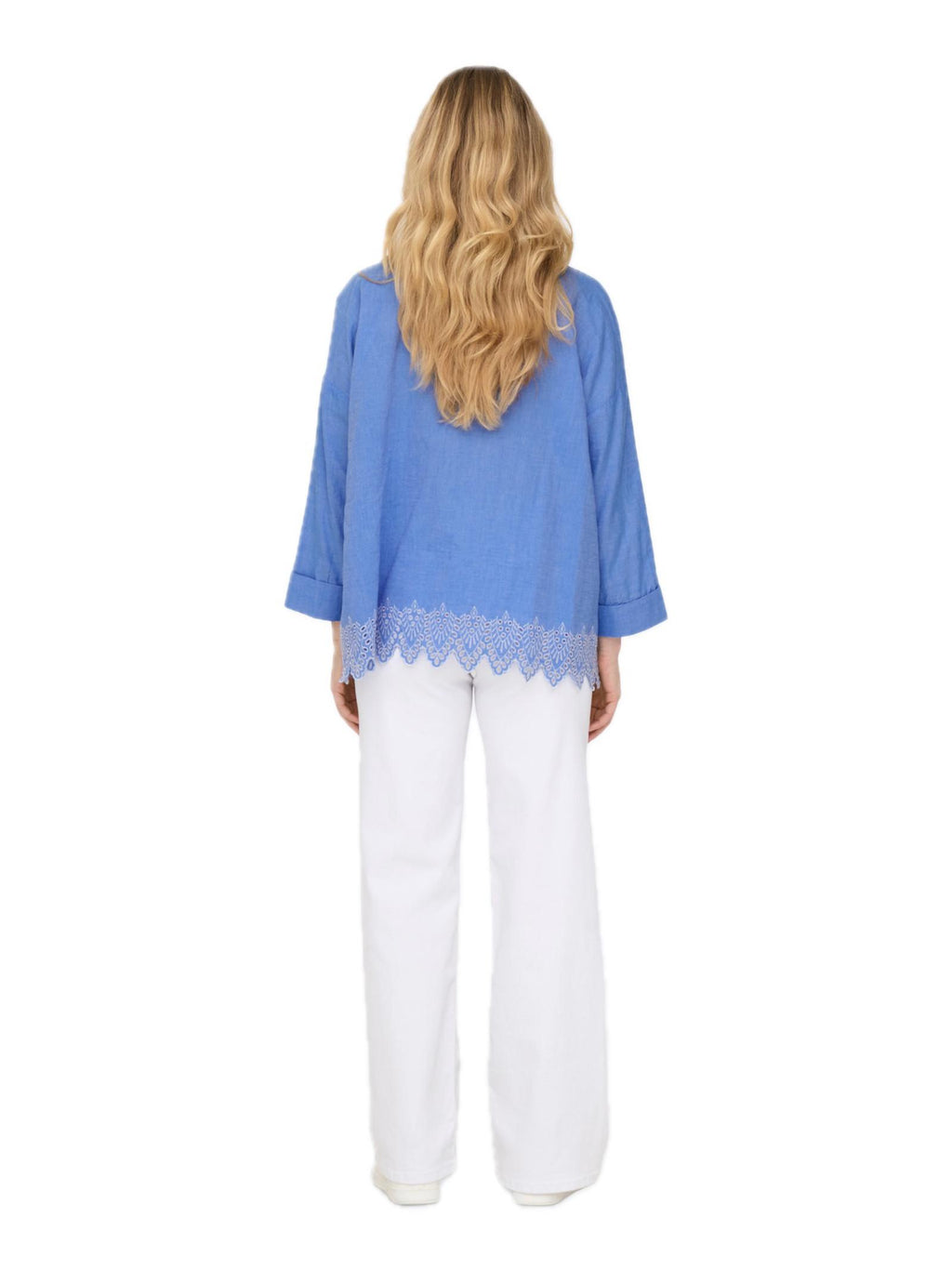 Camicia Only Graces Azzurro sangallo 15343165 /Blue Bonnet ONLY 