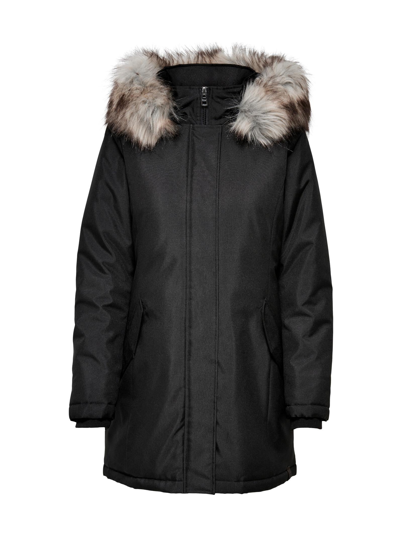 Parka Only Fresh Nero lungo con pelo 15322840 /Black ONLY 