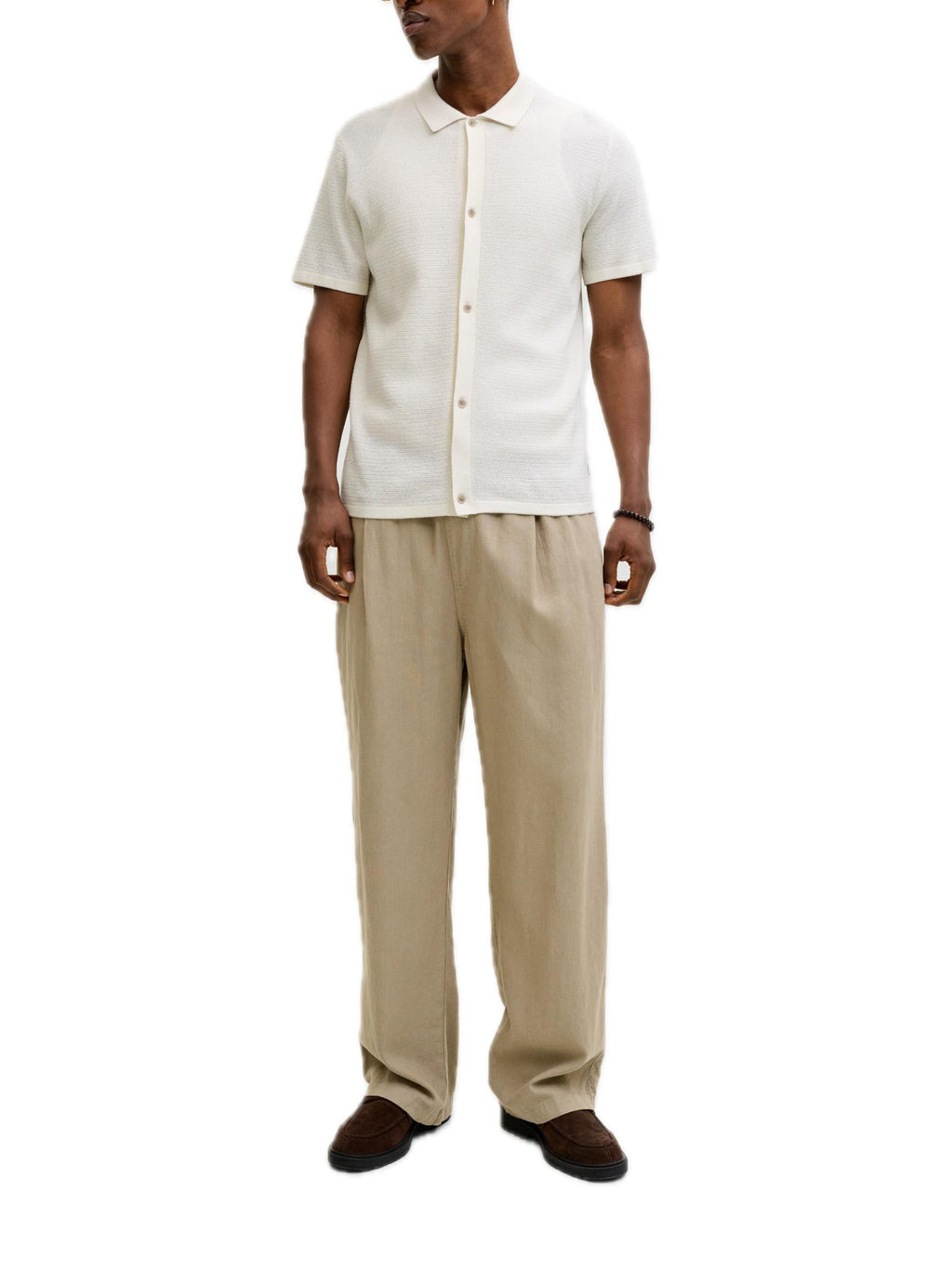 Camicia Jack & Jones George Bianco in maglia 12288253 /Cloud Dancer JACK & JONES 