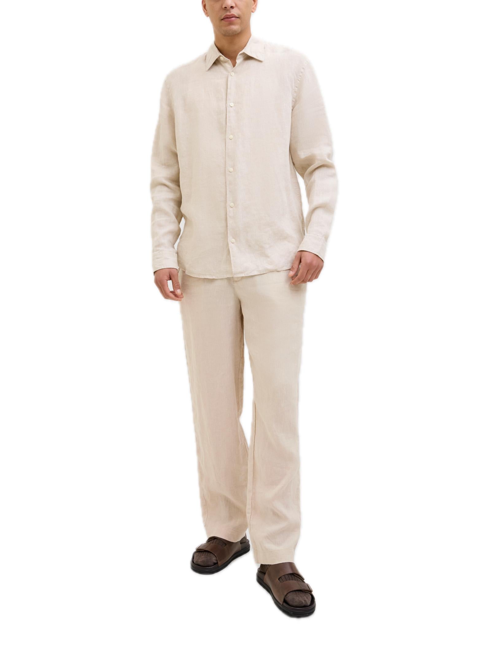 Chino Jack & Jones Lawrence Beige in lino 12253120 /Silver Lining JACK & JONES 