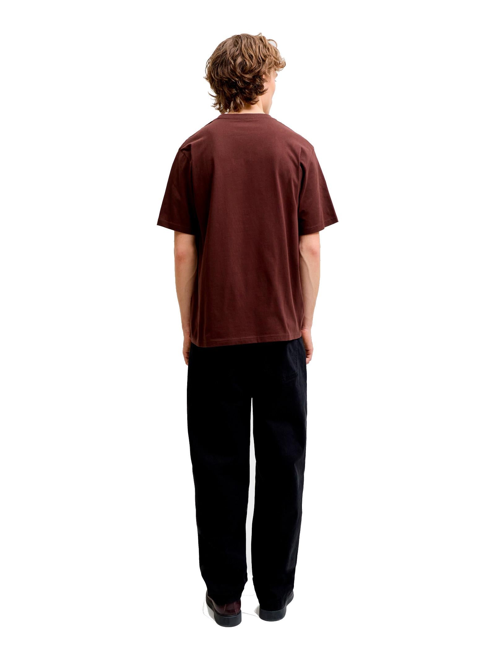 T-shirt Jack & Jones Soho Marrone scuro con logo 12278787 /Bitter Chocolate JACK & JONES 