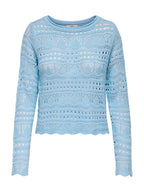 Maglia JDY Celeste Sun scollo a barca 15287384 /Cashmere Blue JDY 