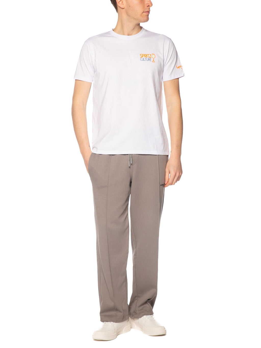 T-shirt Superculture Bianco spritz culture A1847 BIANCO SUPERCULTURE 