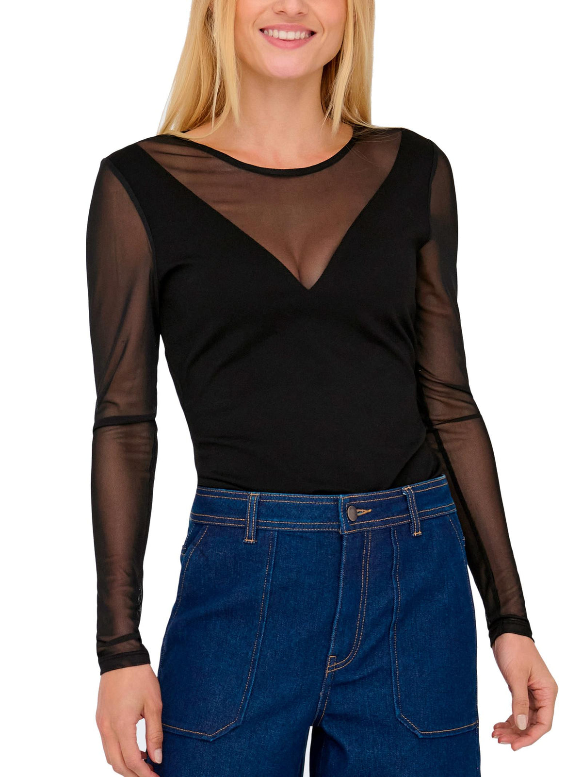 Body Only Becki Nero con mesh 15358436 /Black ONLY 