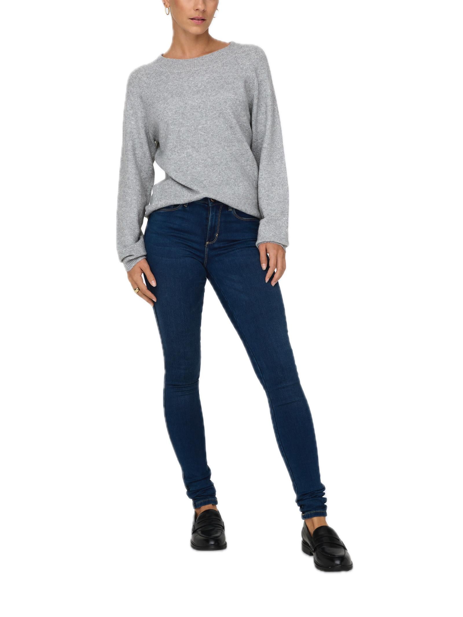 Maglia Only Rica Grigio girocollo 15204279 /Light Grey Melange ONLY 