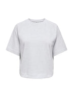 T-shirt Only Ofelia Grigio in tessuto felpato 15377588 /Light Grey Melange ONLY 