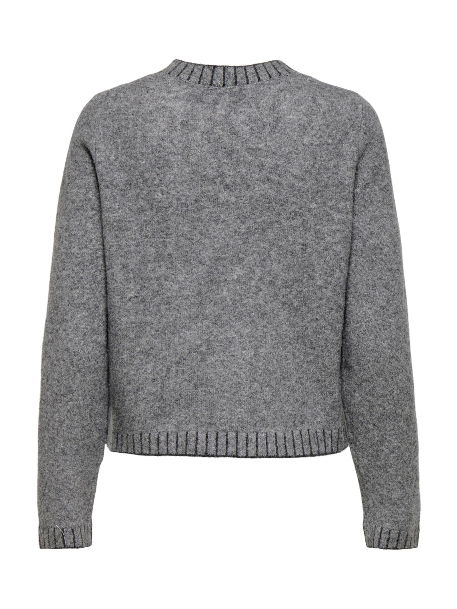 Maglia Only Fina Grigio girocollo 15350496 /Medium Grey Melange ONLY 