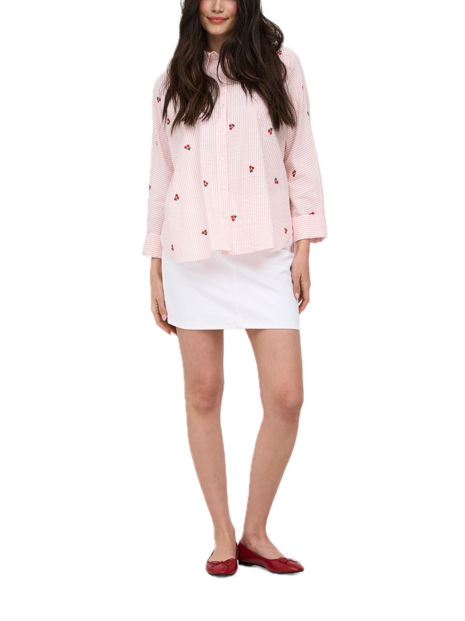 Gonna Only Bianco Stella corta 15339630 /White Denim ONLY 